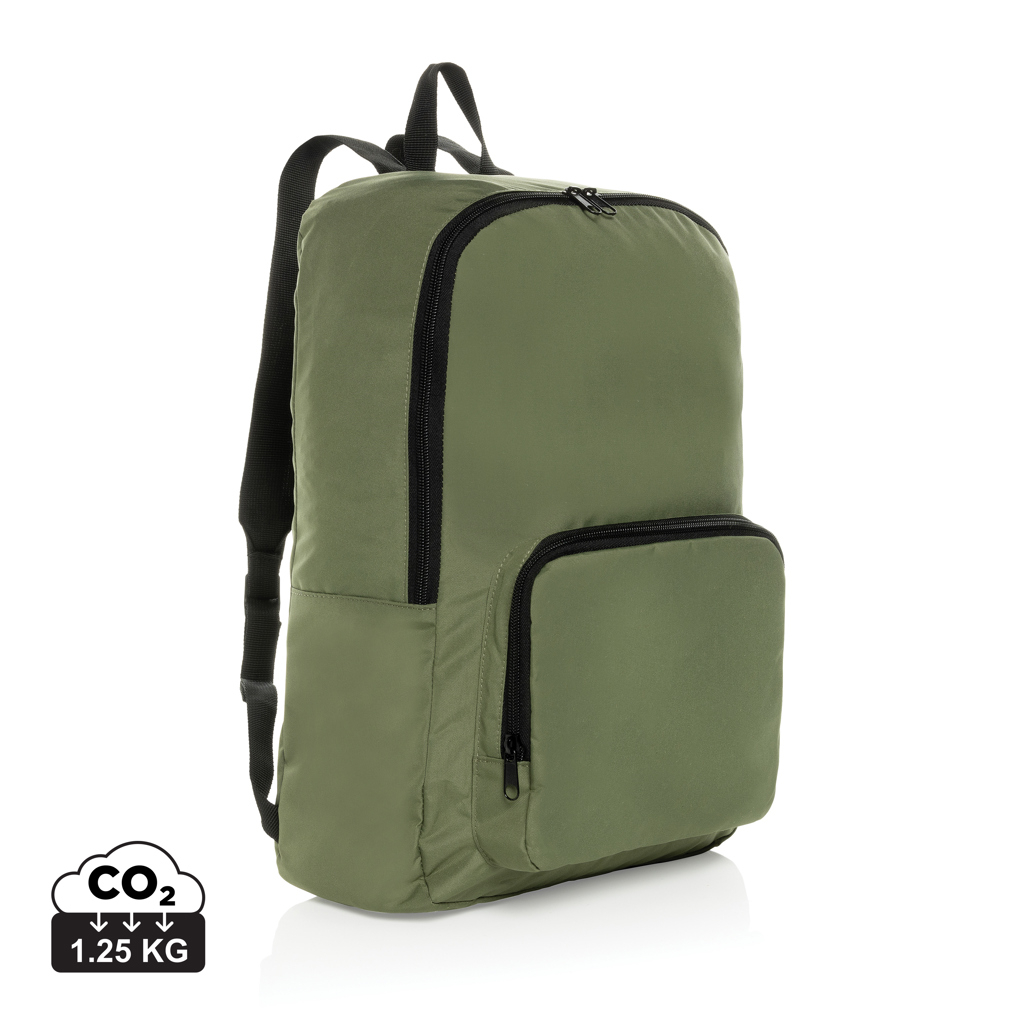 Sac à dos pliable rPET personnalisé Dillon Vert 